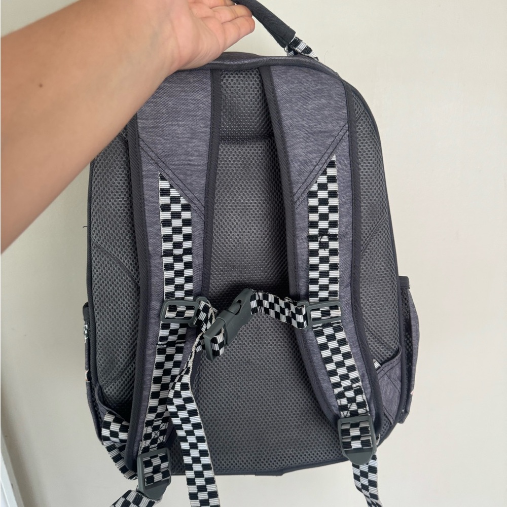 Pottery Barn Kids Racing Car Backpack - Gray, Blue, Red, Green - Picture 2 of 2